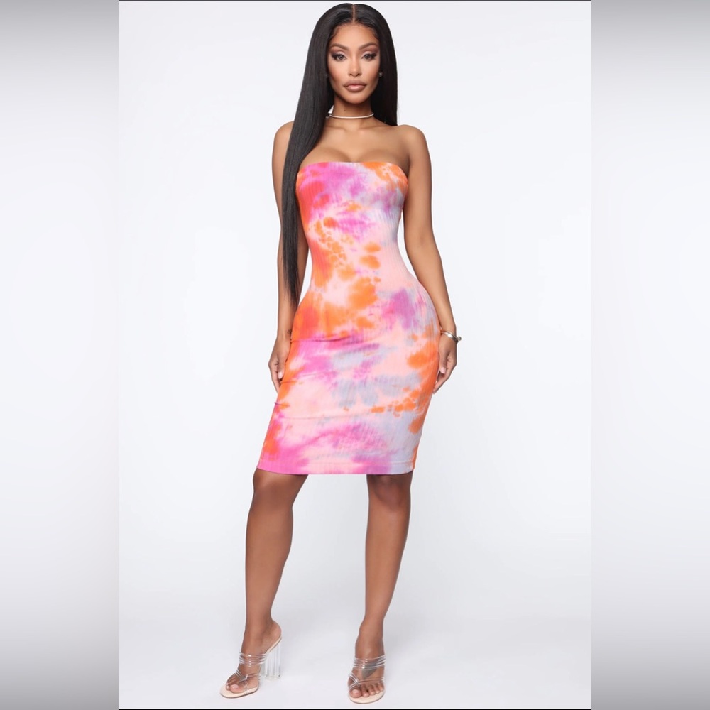 Tye Dye Ribbed Dress - Picture 3 of 4
